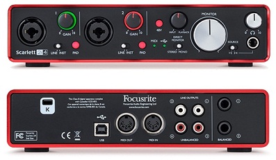 Carte son USB 2 entrées et 4 sorties - Focusrite Scarlett 2i4