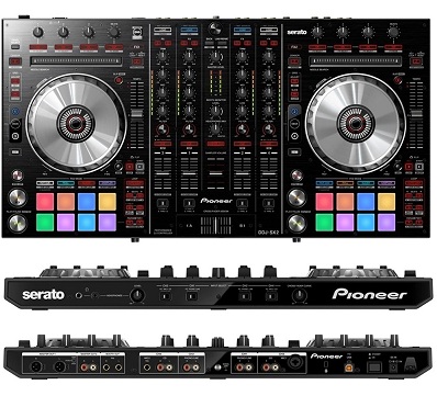 Pioneer DJ DDJ SX3 Share 4 Channel USB DJ Controller for Serato DJ Pro with Serato DJ Pro and Flip Software Included for Mac & PC BUNDLE with 6 x Senor 20' XLR Microphone Cable and Zorro Sounds Cloth 